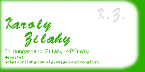 karoly zilahy business card